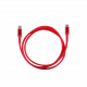 MFI 3 Ft Charge and Sync Cable for Lightning USB Devices - Red