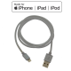 MFI 3 Ft Charge and Sync Cable for Lightning USB Devices - Grey