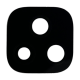 Motorola Moto E7 Plus (XT2081) Rear Camera Lens (Glass Only) w/adhesive - Black