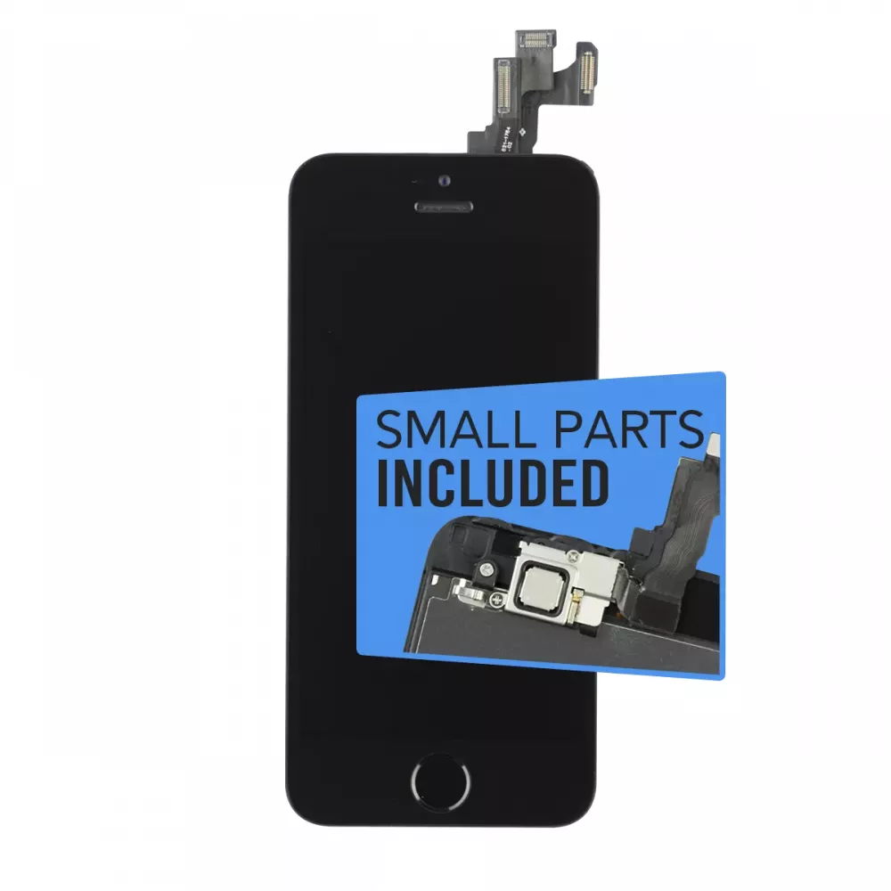 iPhone 5s Black Display Assembly with Front Camera and Home Button