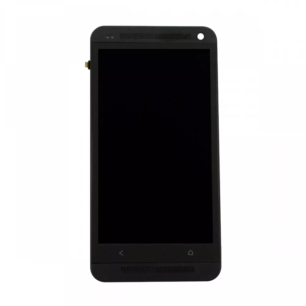 HTC One (M7) Black Display Assembly with Frame (Front)