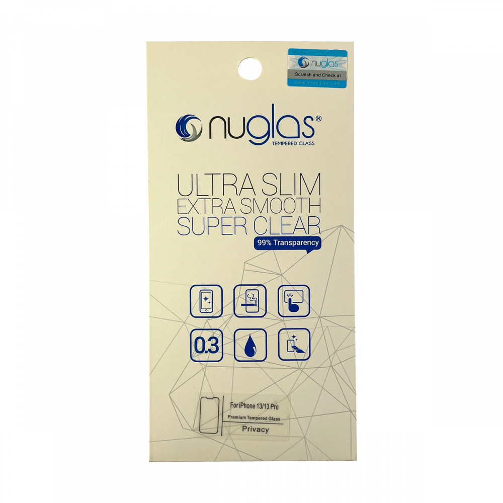 NuGlas Privacy Tempered Glass Screen Protector for the iPhone 13/13 Pro