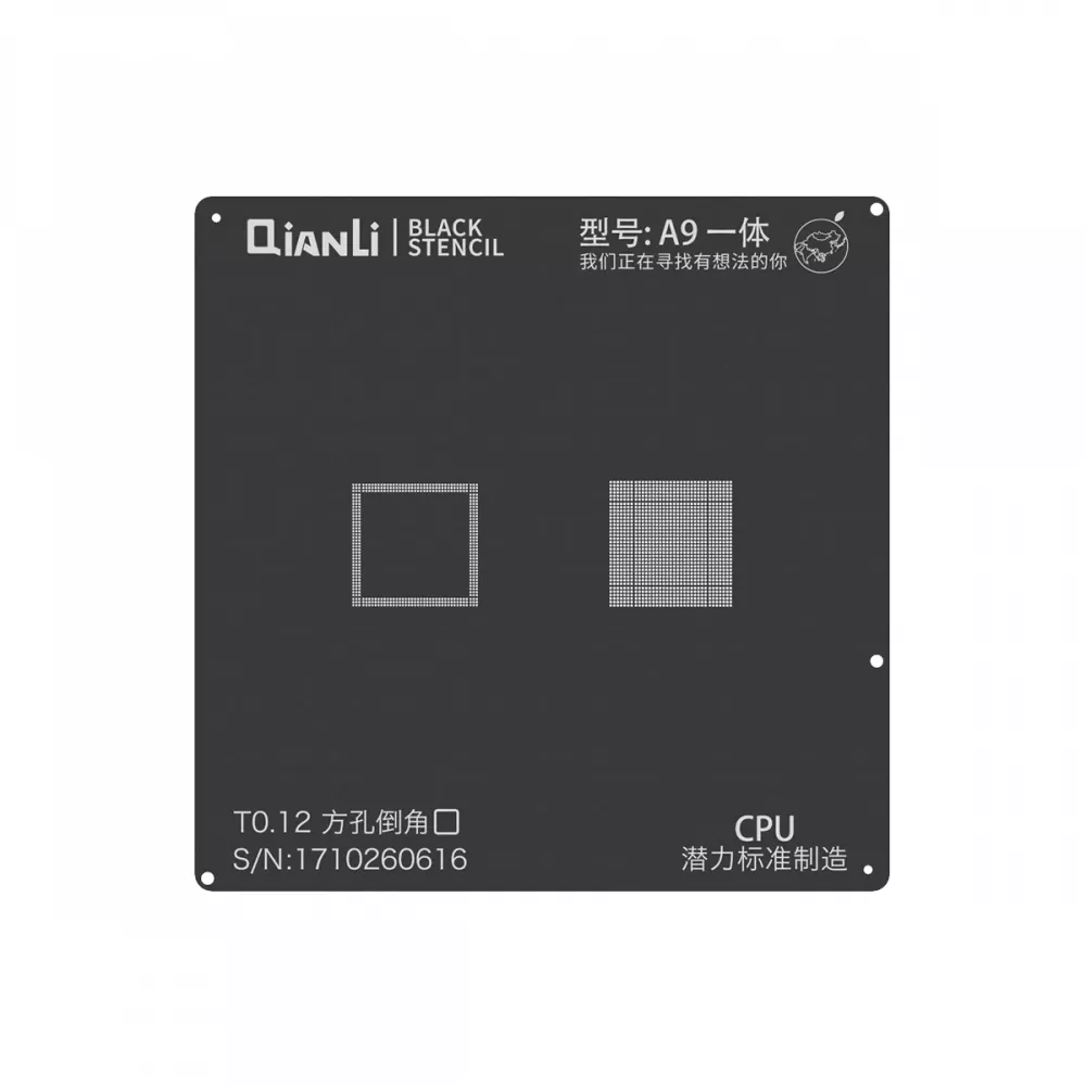 Qianli iPhone 6s/6s Plus 2D PLUS CPU BGA Re-Balling Stencil - Black