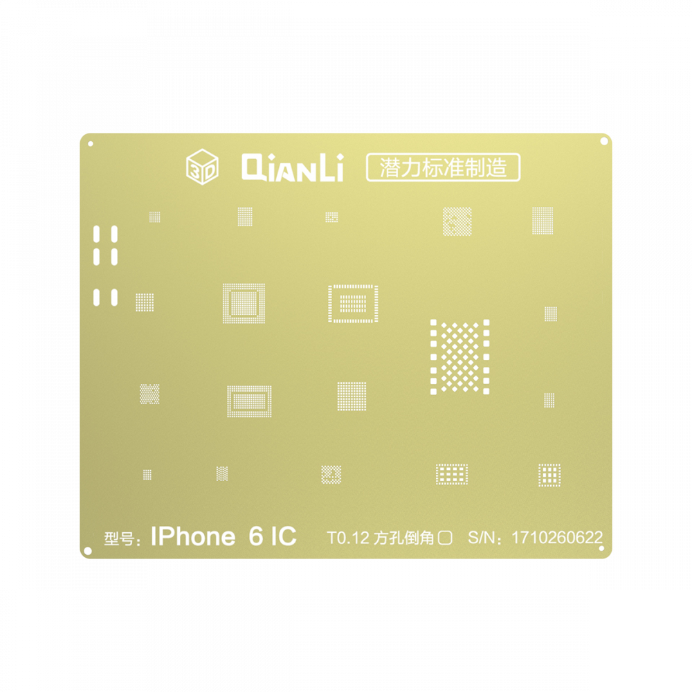 Qianli iPhone 6 2D IC BGA Re-Balling Stencil - Gold