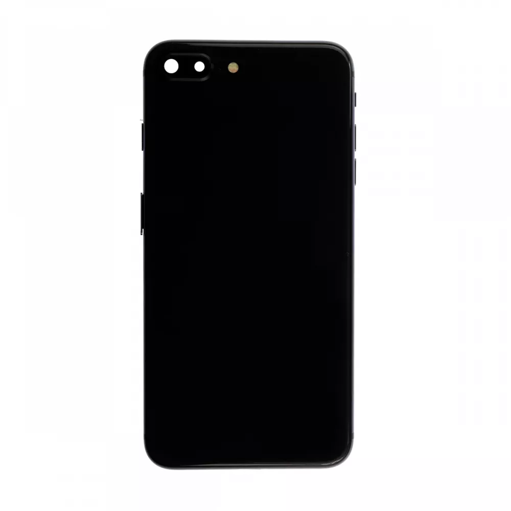 iPhone 8 Plus Space Gray Glass Back Cover with Housing and Pre-installed Small Components (No Logo)