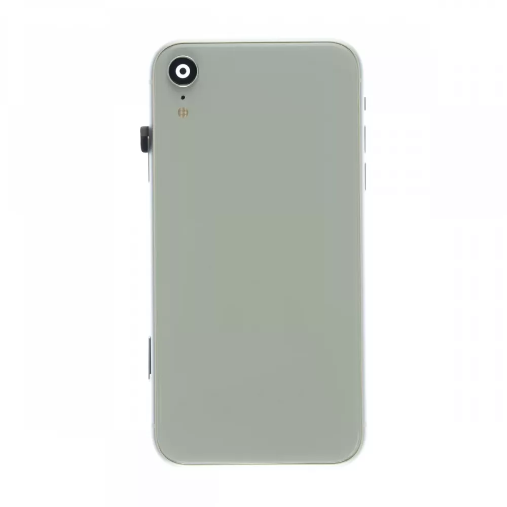 iPhone XR Silver Back Cover and Housing with Pre-installed Small Components (No Logo)