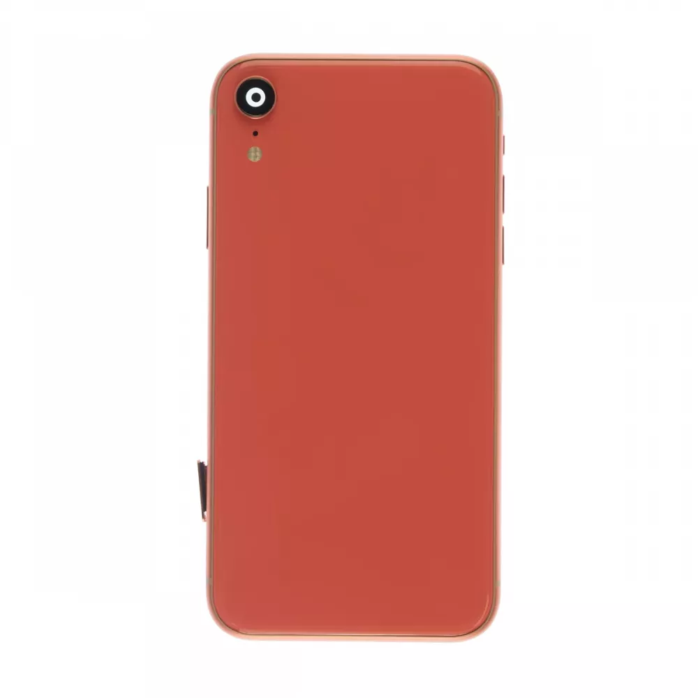 iPhone XR Coral Back Cover and Housing with Pre-installed Small Components (No Logo)