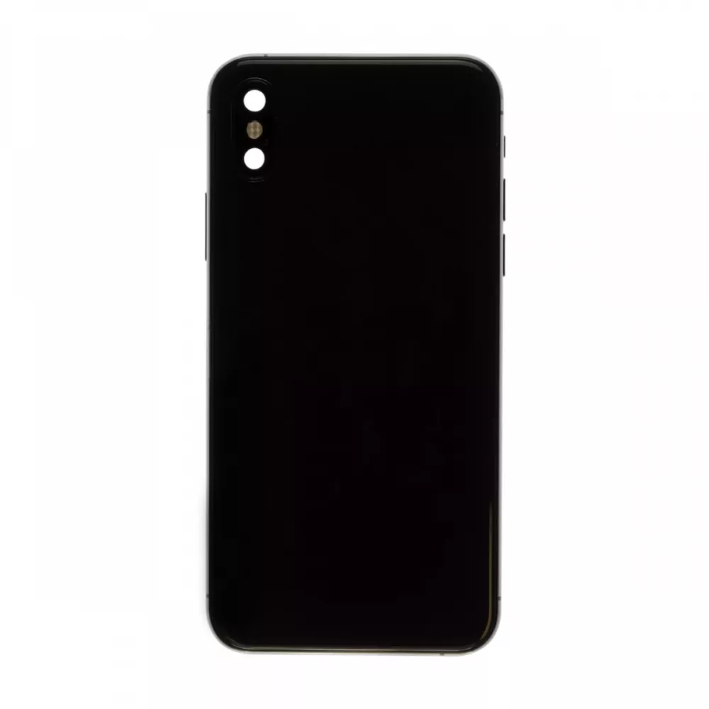 iPhone XS Space Gray Back Cover and Housing with Pre-installed Small Components (No Logo)