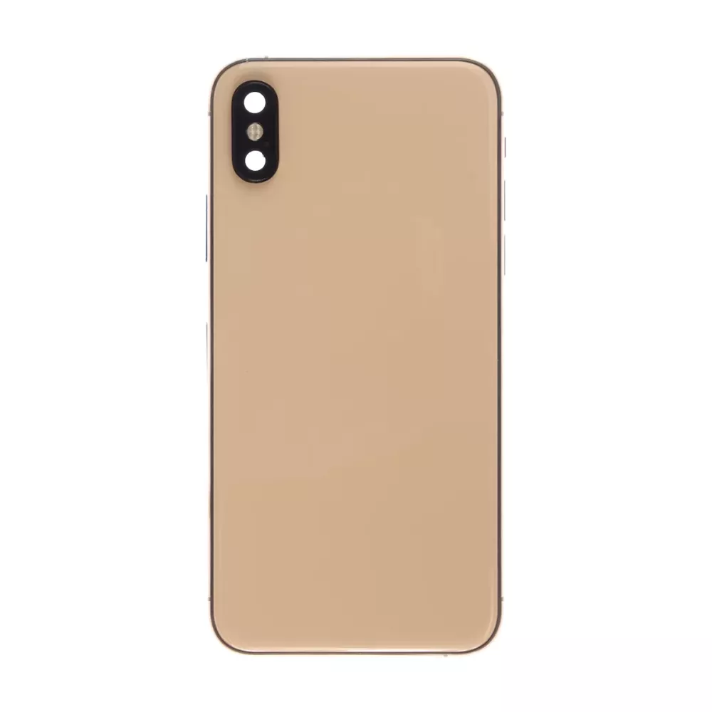 iPhone XS Gold Back Cover and Housing with Pre-installed Small Components (No Logo)