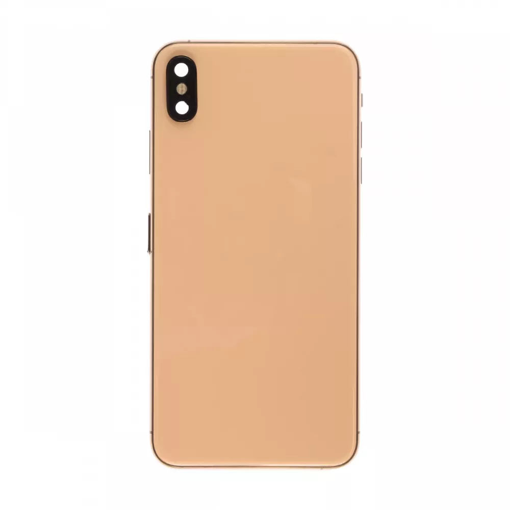 iPhone XS Max Gold Back Cover and Housing with Pre-installed Small Components (No Logo)