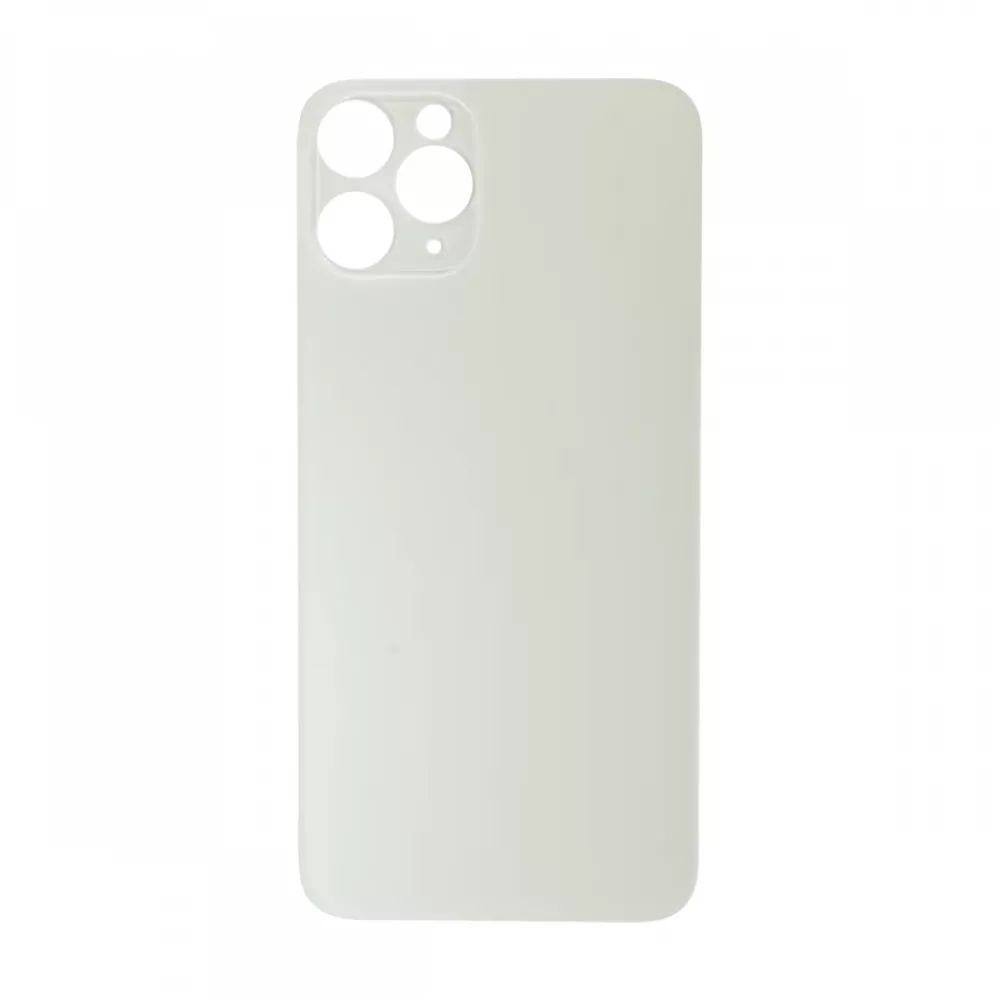 iPhone 11 Pro Rear Glass Back Cover Replacement - White (Big Hole, Generic)