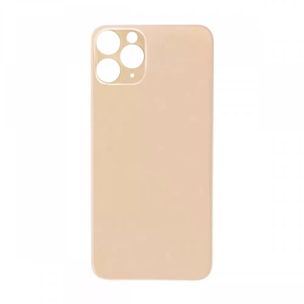 iPhone 11 Pro Rear Glass Back Cover Replacement - Gold (Big Hole, Generic) 