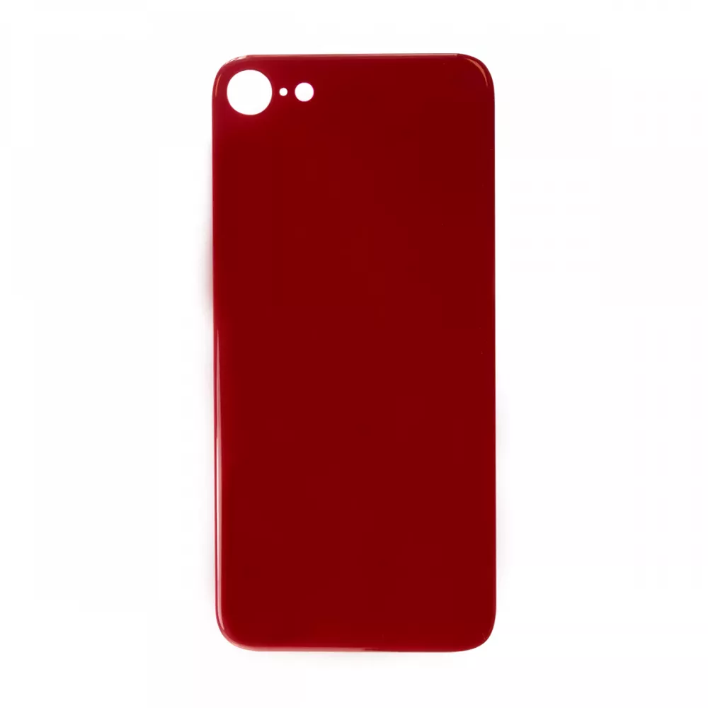 iPhone 8 Rear Glass Back Cover Replacement - Red (Big Hole, Generic)
