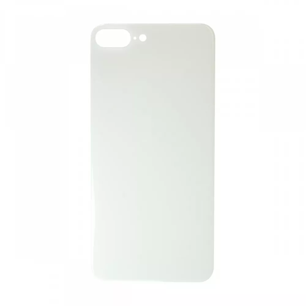 iPhone 8 Plus Rear Glass Back Cover Replacement - White (Big Hole, Generic)