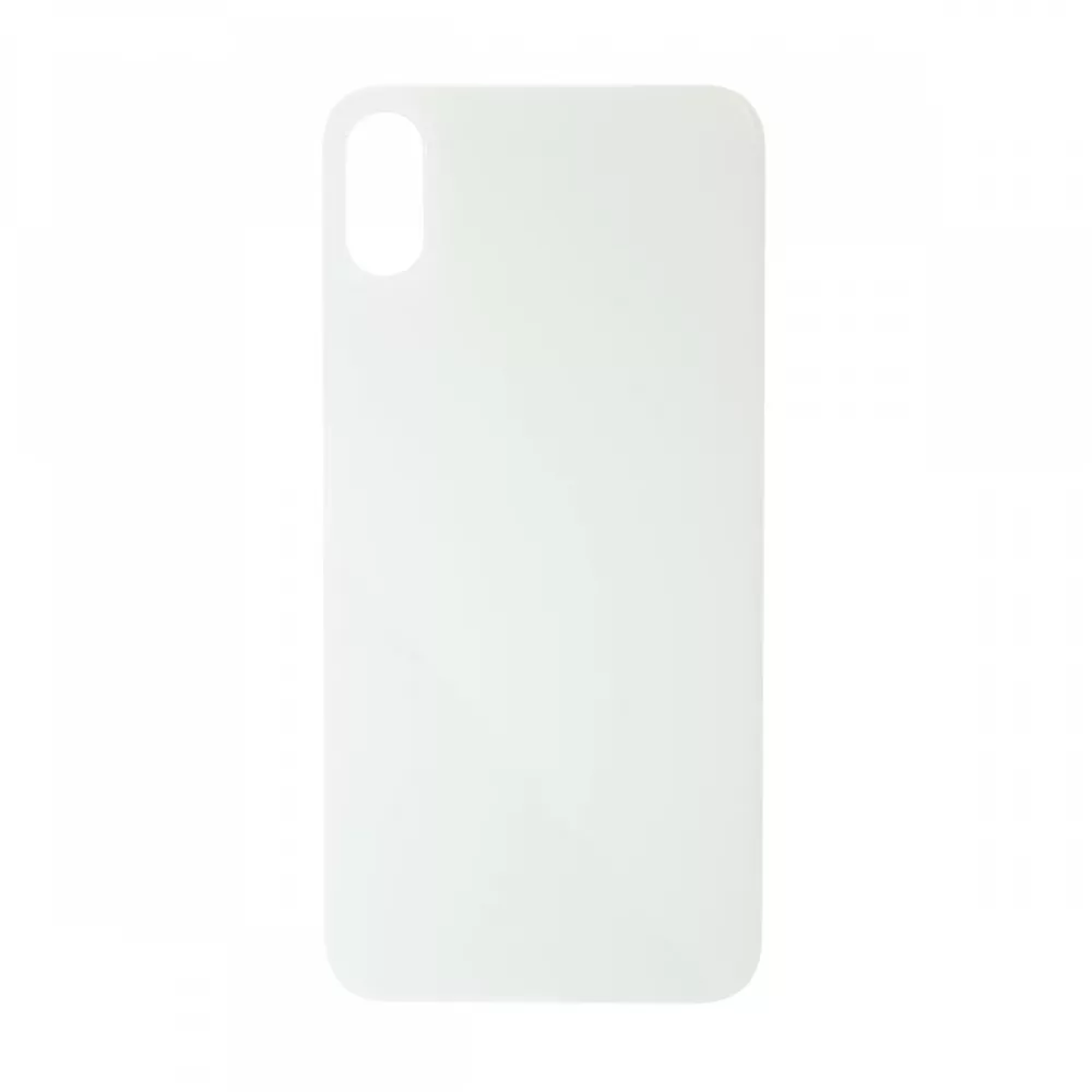 iPhone XS Max Rear Glass Back Cover Replacement - White (Big Hole, Generic)