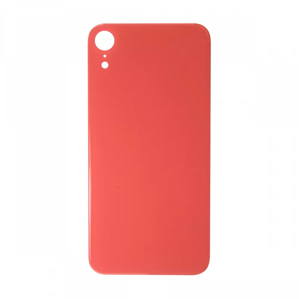 iPhone XR Rear Glass Back Cover Replacement - Coral (Big Hole, Generic)