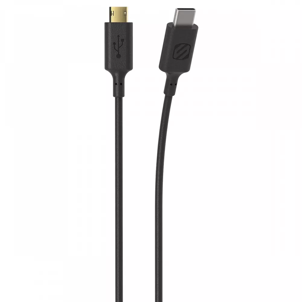 Scosche StrikeLine USB-C to Micro-USB Black Charge and Sync Cable