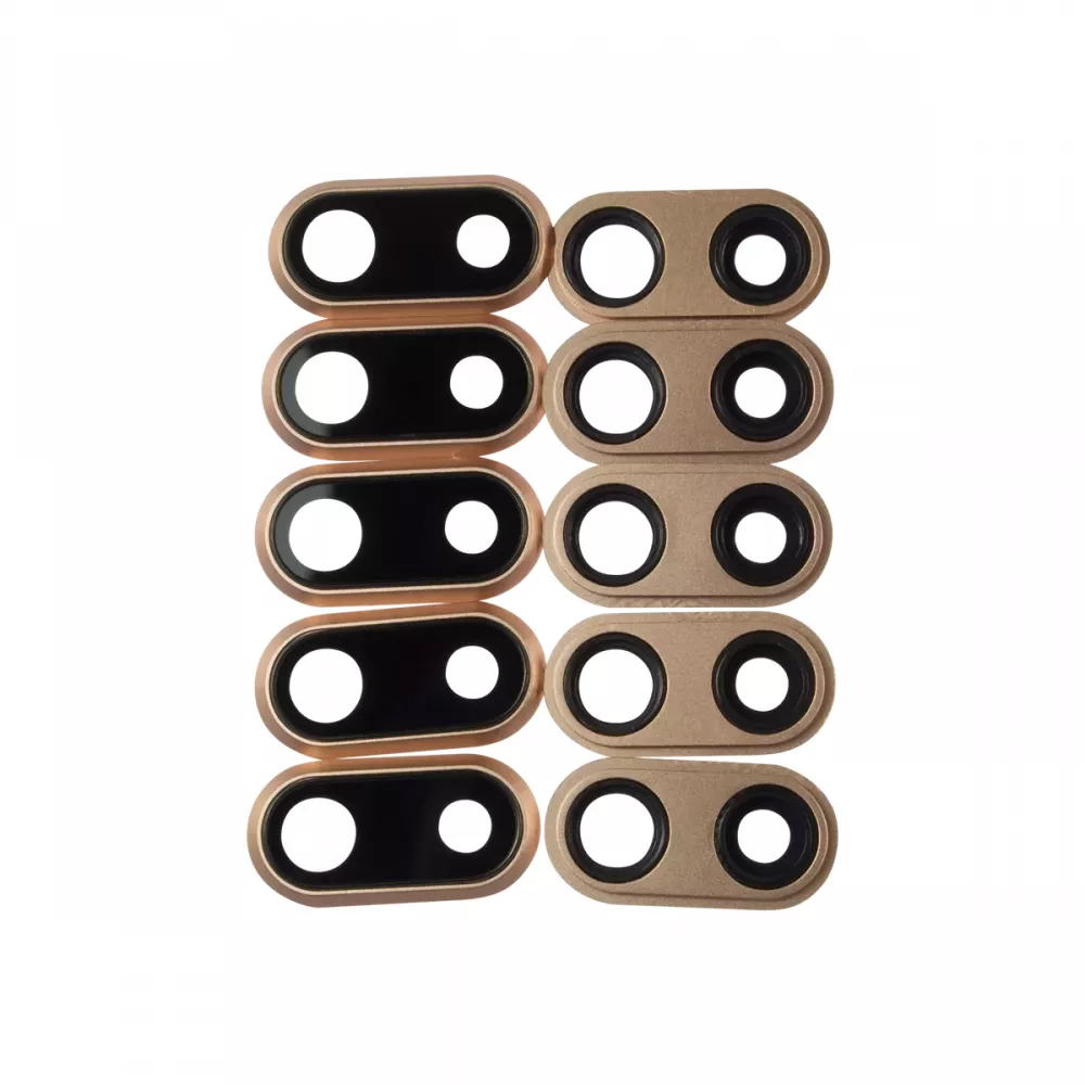 iPhone 8 Plus Gold Rear Camera Lens With Bracket (10 Pack)