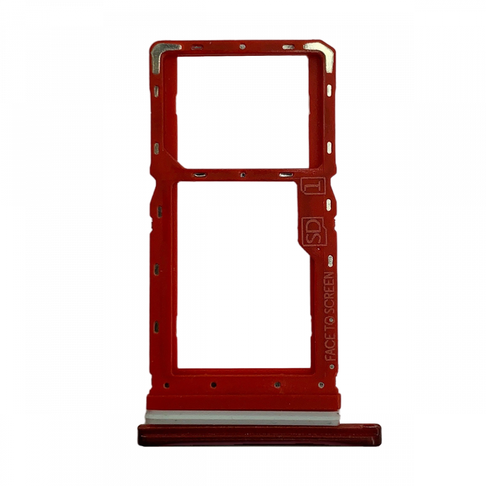 Motorola G8 Play Sim Card Tray Replacement - Red (Single)
