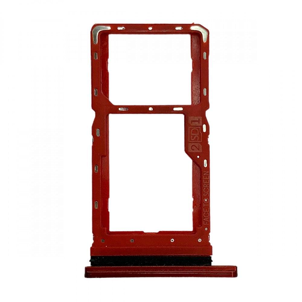 Motorola G8 Play Sim Card Tray Replacement - Red (Double)