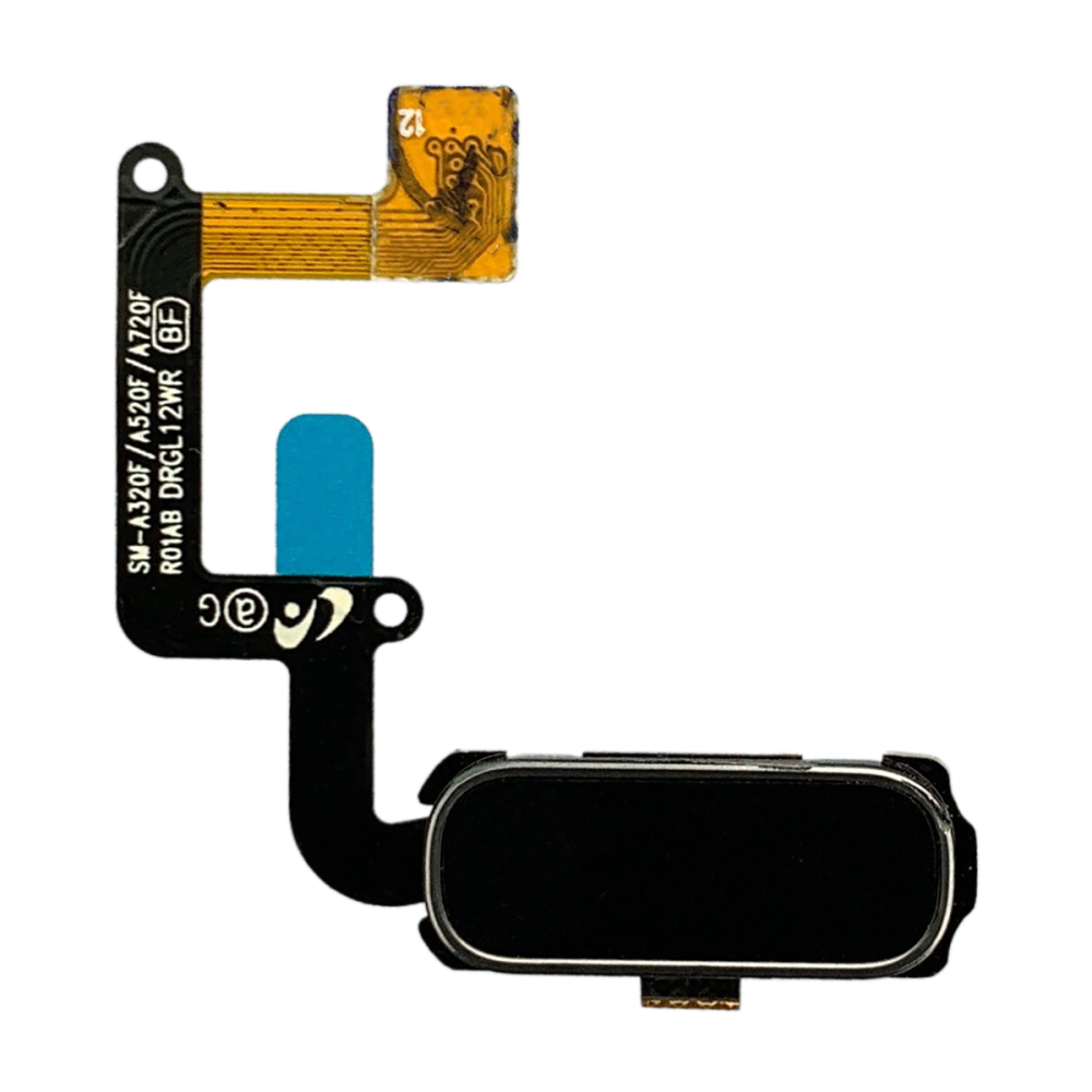 Samsung Galaxy A3 (A320 / 2017) Home Button with Flex Cable  - Black