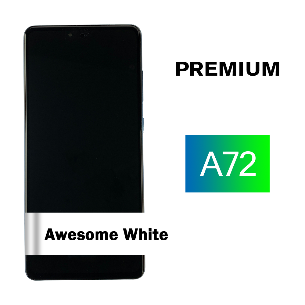 SAMSUNG A72 (A725 / 2021) Screen Assembly with Frame (Premium) (Awesome White)