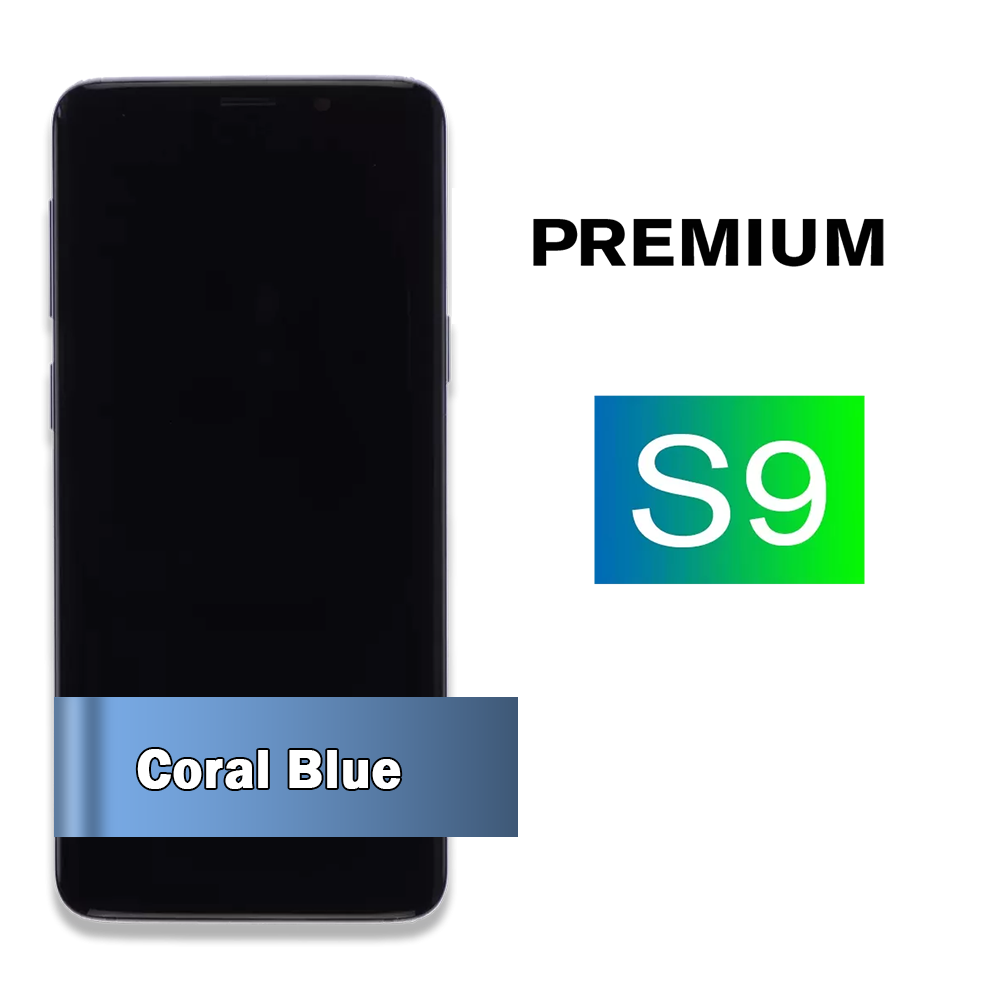 Samsung Galaxy S9+ Screen Assembly with Coral Blue Frame