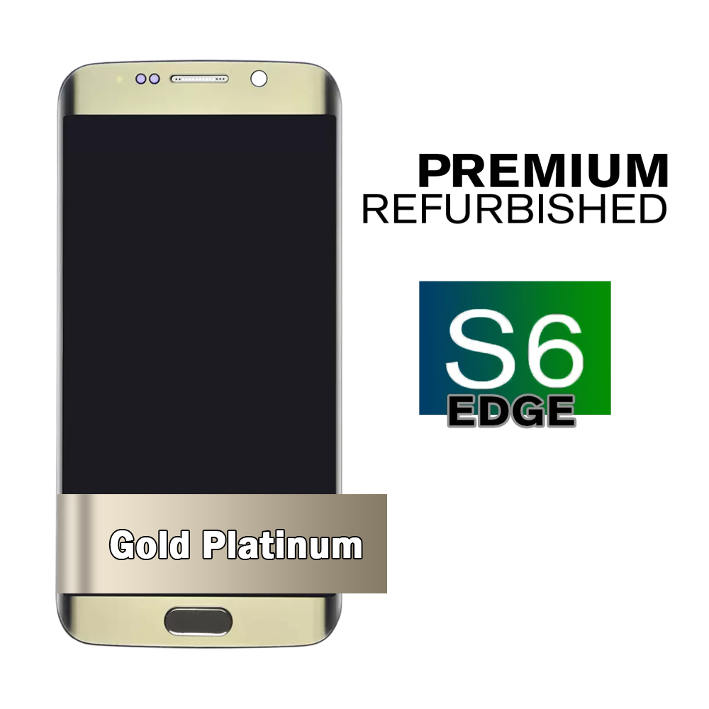 Samsung Galaxy S6 Edge (CDMA) Gold Platinum Display Assembly with Frame