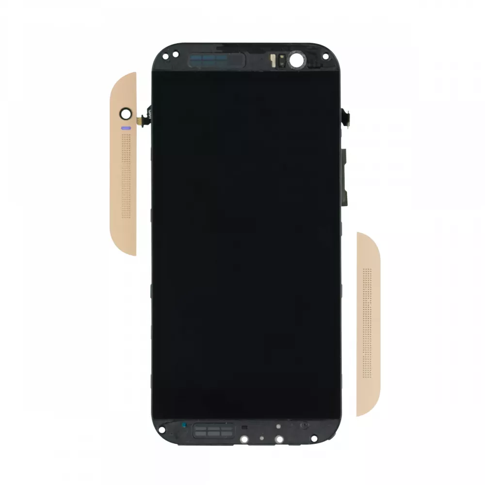 HTC One (M8) Amber Gold Display Assembly with Frame
