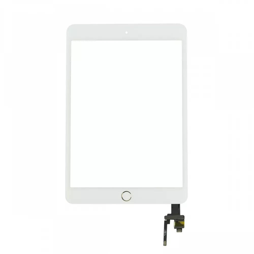 iPad Mini 3 White/Gold Touch Screen with Home Button Assembly and IC Chip