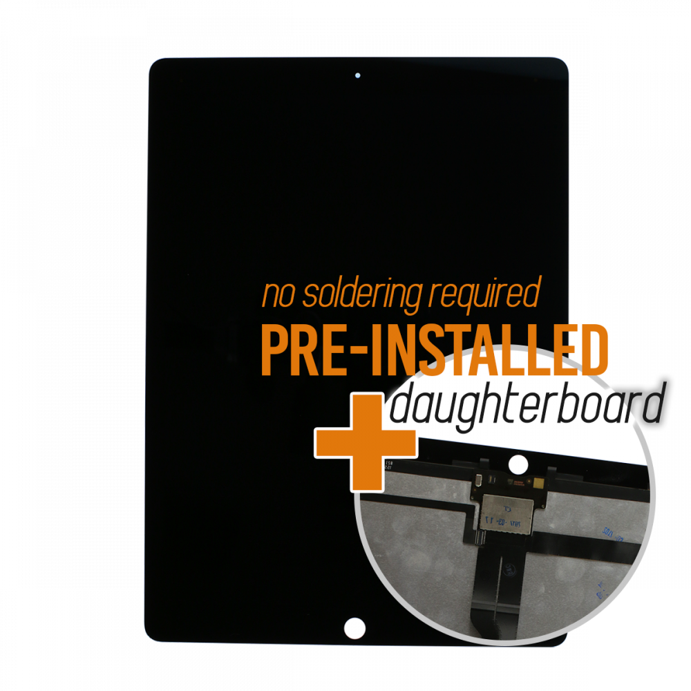 iPad Pro 12.9-inch Black LCD Screen and Digitizer with Daughterboard Pre-installed 