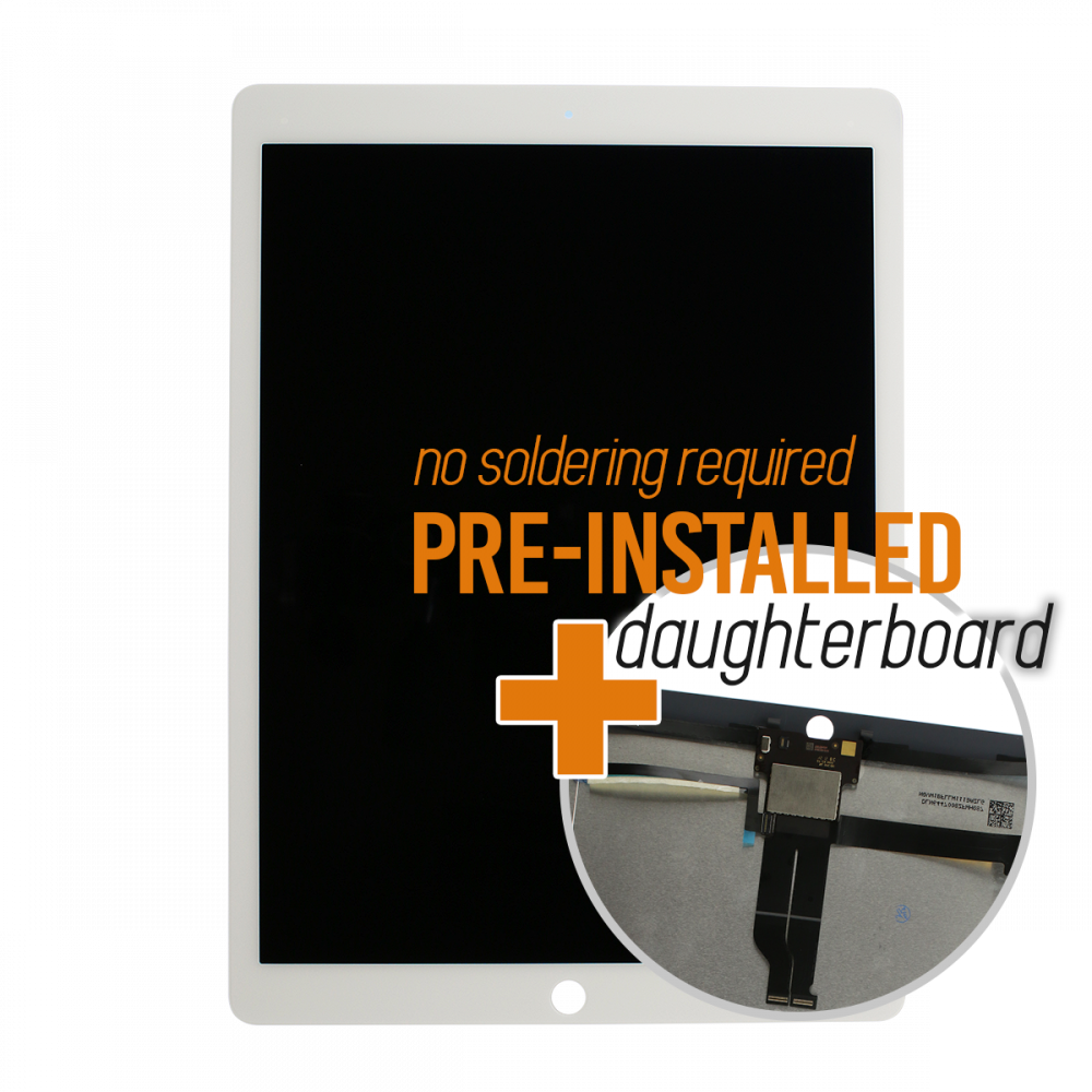 iPad Pro (12.9-inch) White LCD Screen and Digitizer with Daughterboard Pre-installed
