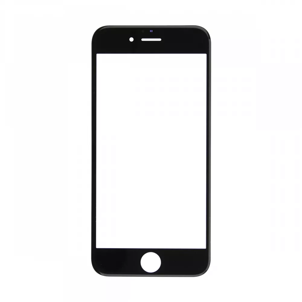 iPhone 6 Black Glass Lens Screen and Front Frame (Hot Melt Glue)