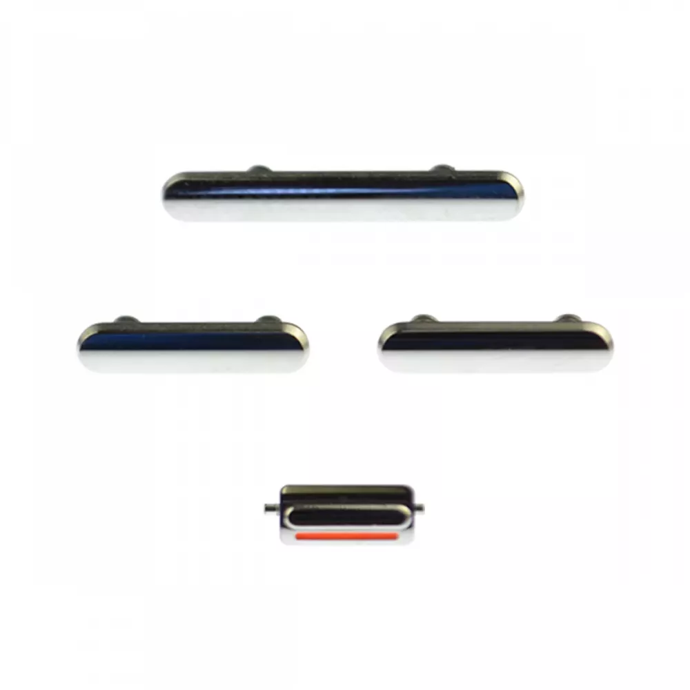 iPhone X Silver Rear Case Button Set 