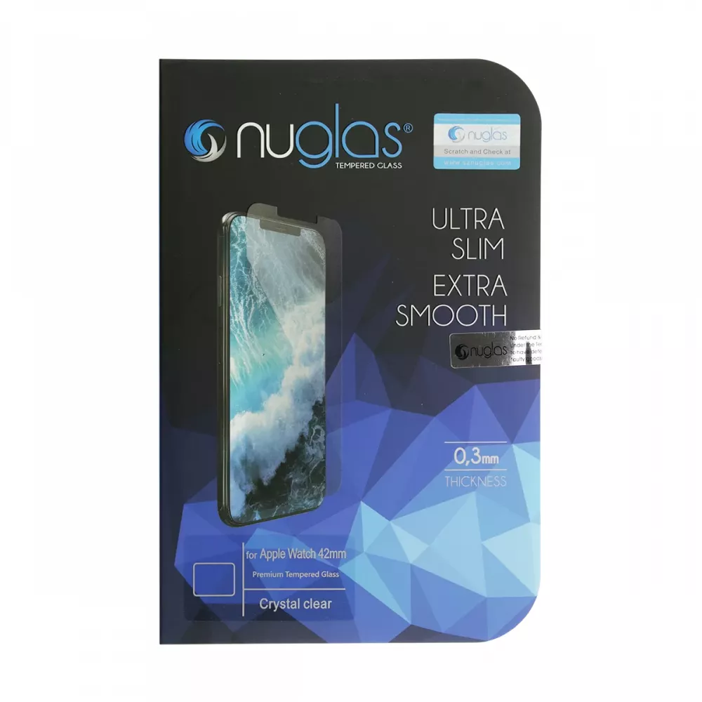 NuGlas Tempered Glass Screen Protector for Apple Watch (42mm)