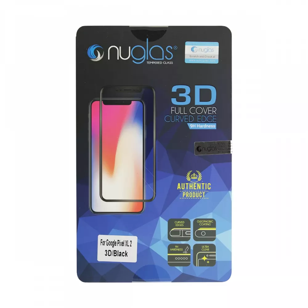 NuGlas Tempered Glass Screen Protector for Google Pixel 2 XL (3D)