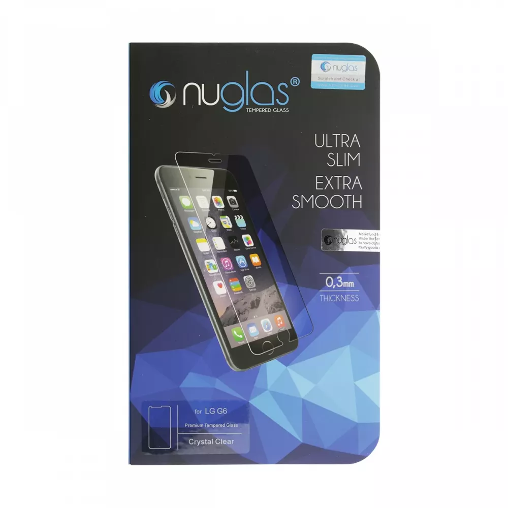NuGlas Tempered Glass Screen Protector for LG G6 (2.5D)