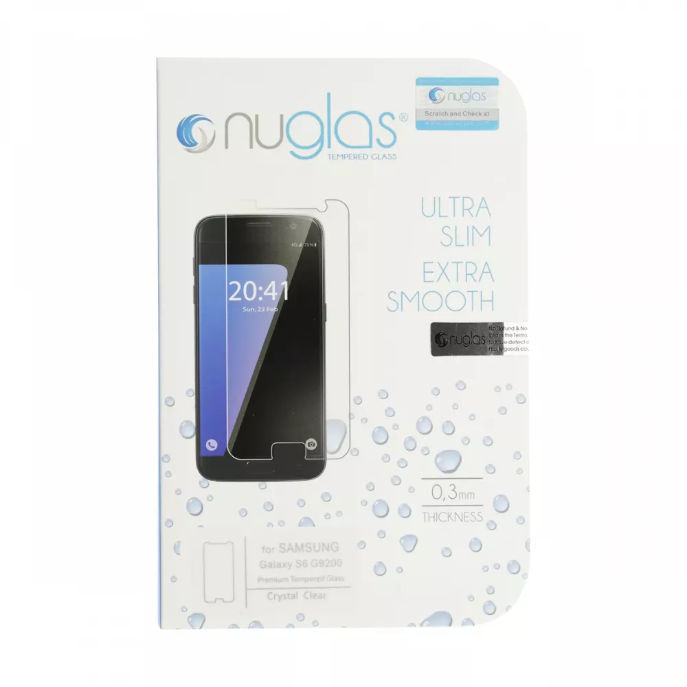 NuGlas Tempered Glass Screen Protector for Samsung Galaxy S6 (2.5D)