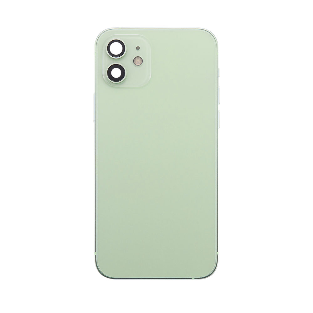 iPhone 12 Back Housing W/ Small Components Pre-Installed - No Logo - Green - Aftermarket Plus