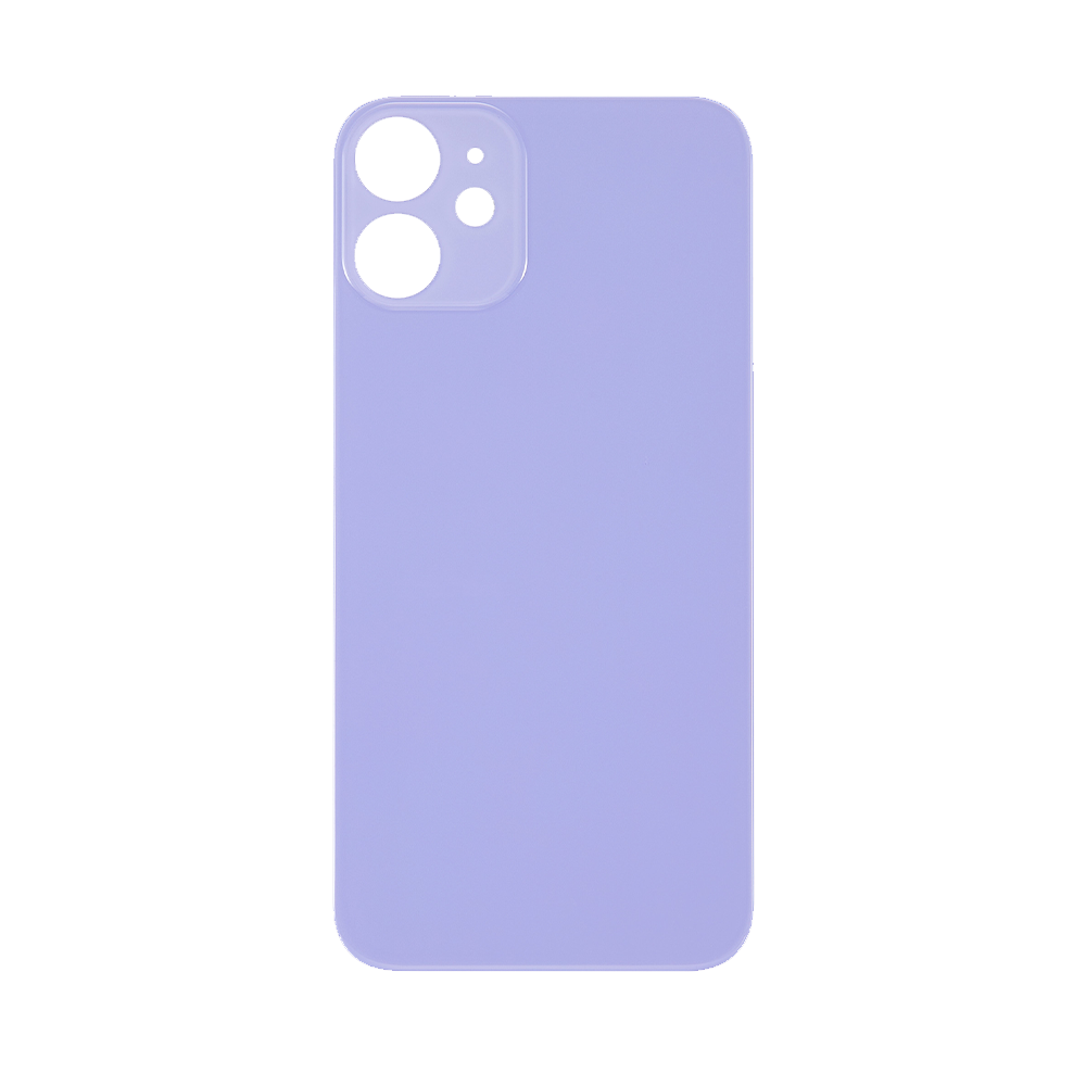 iPhone 12 Mini Back Glass With 3M Adhesive (No Logo / Large Camera Opening) - Purple