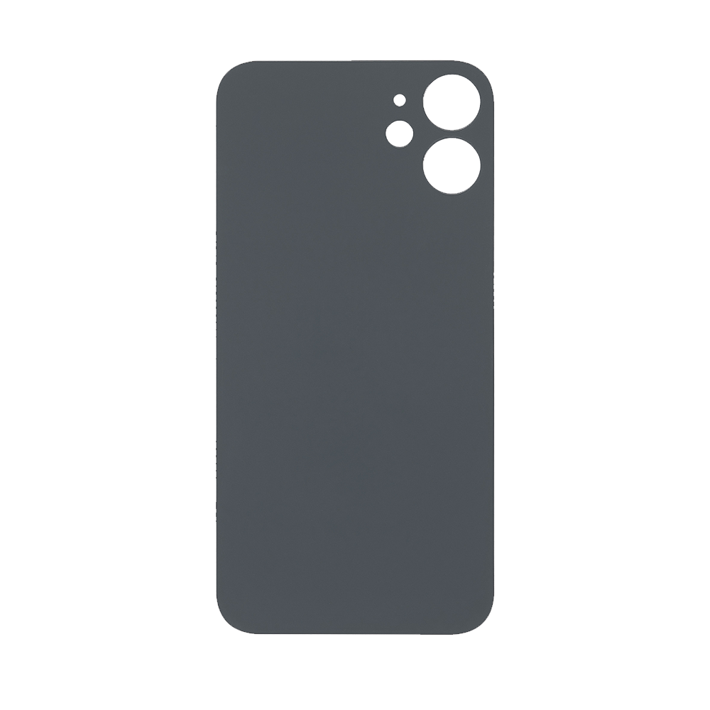iPhone 12 Mini Back Glass With 3M Adhesive (No Logo / Large Camera Opening) - Black
