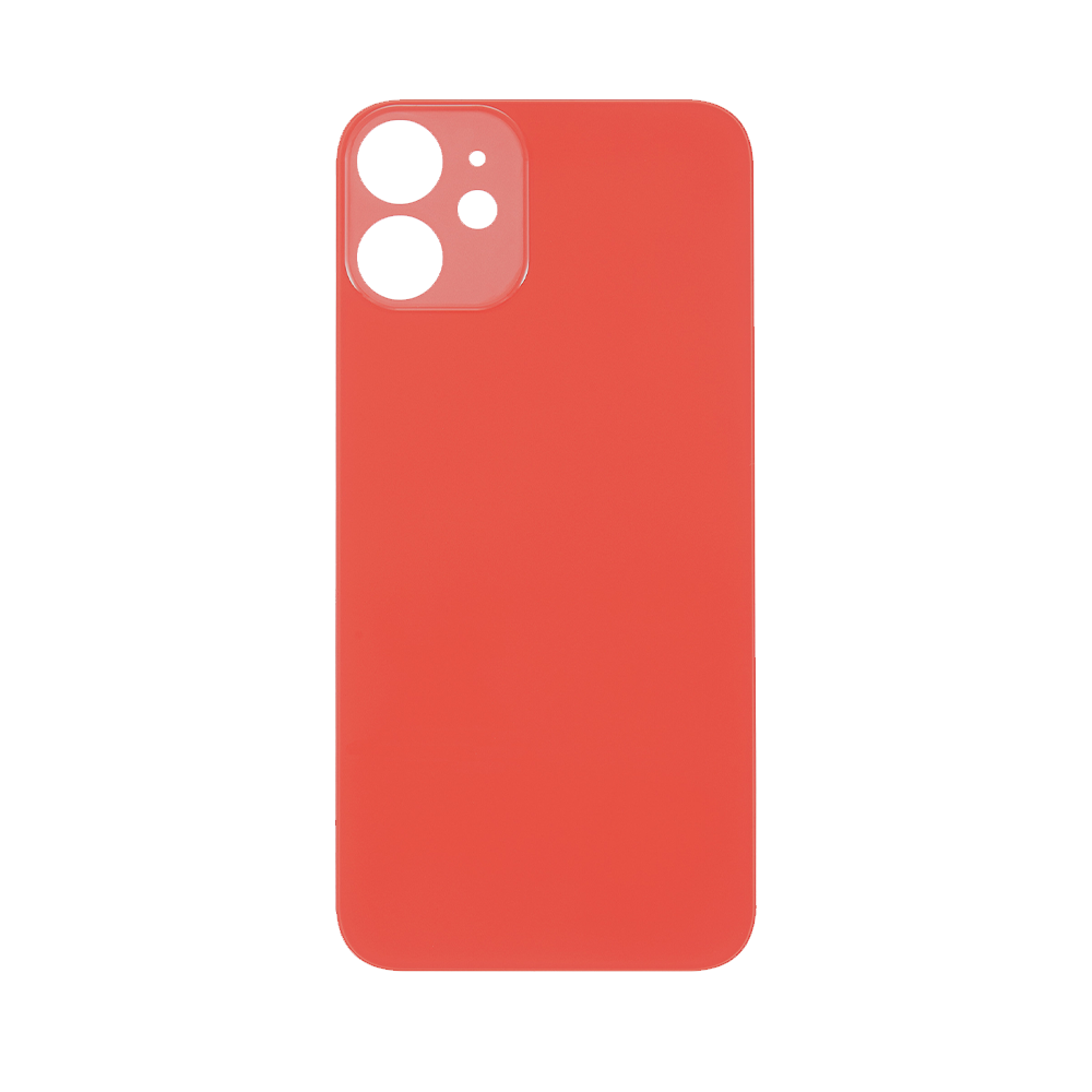 iPhone 12 Mini Back Glass With 3M Adhesive (No Logo / Large Camera Opening) - Red