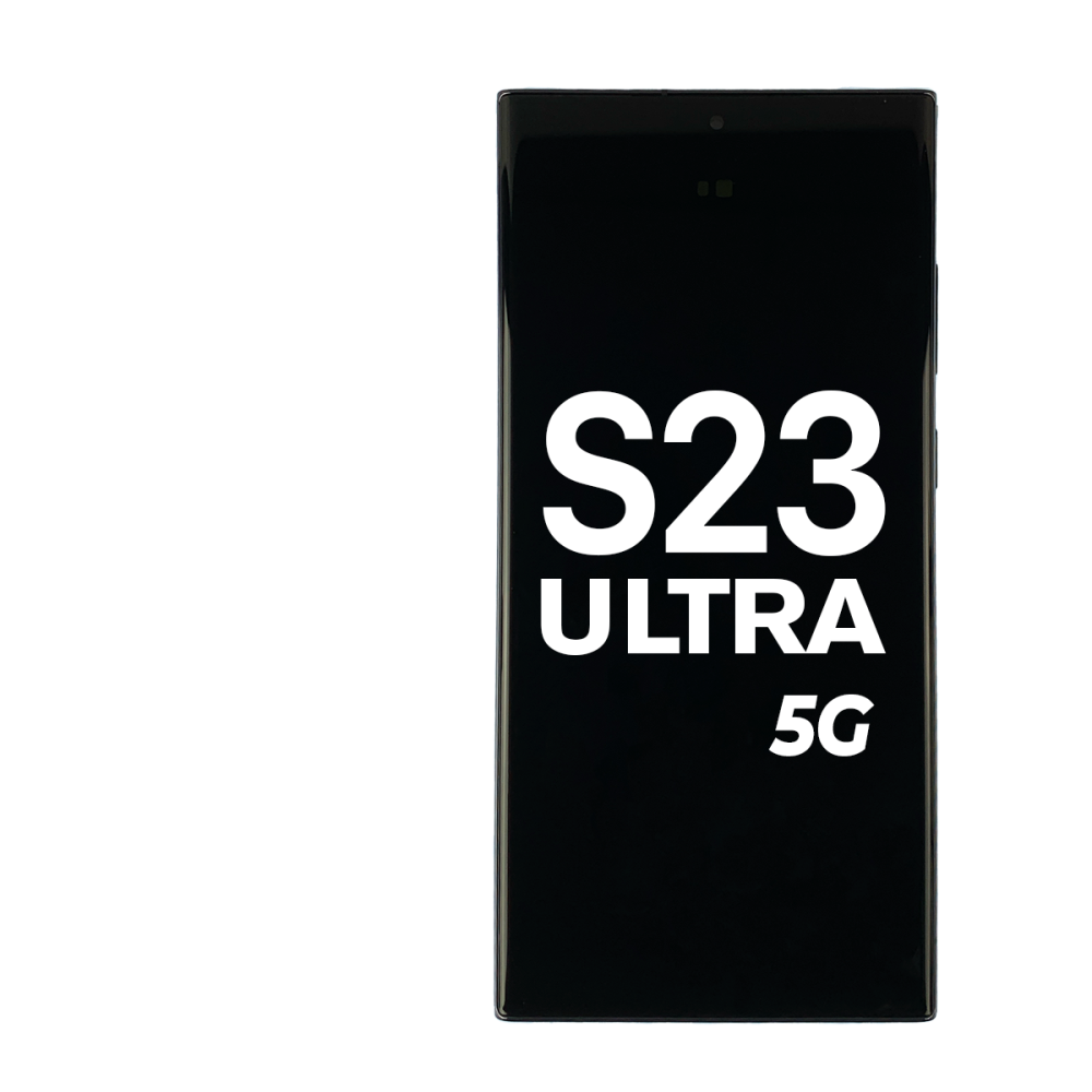 Samsung Galaxy S23 Ultra 5G Screen Assembly with Frame - Phantom Black (Premium)