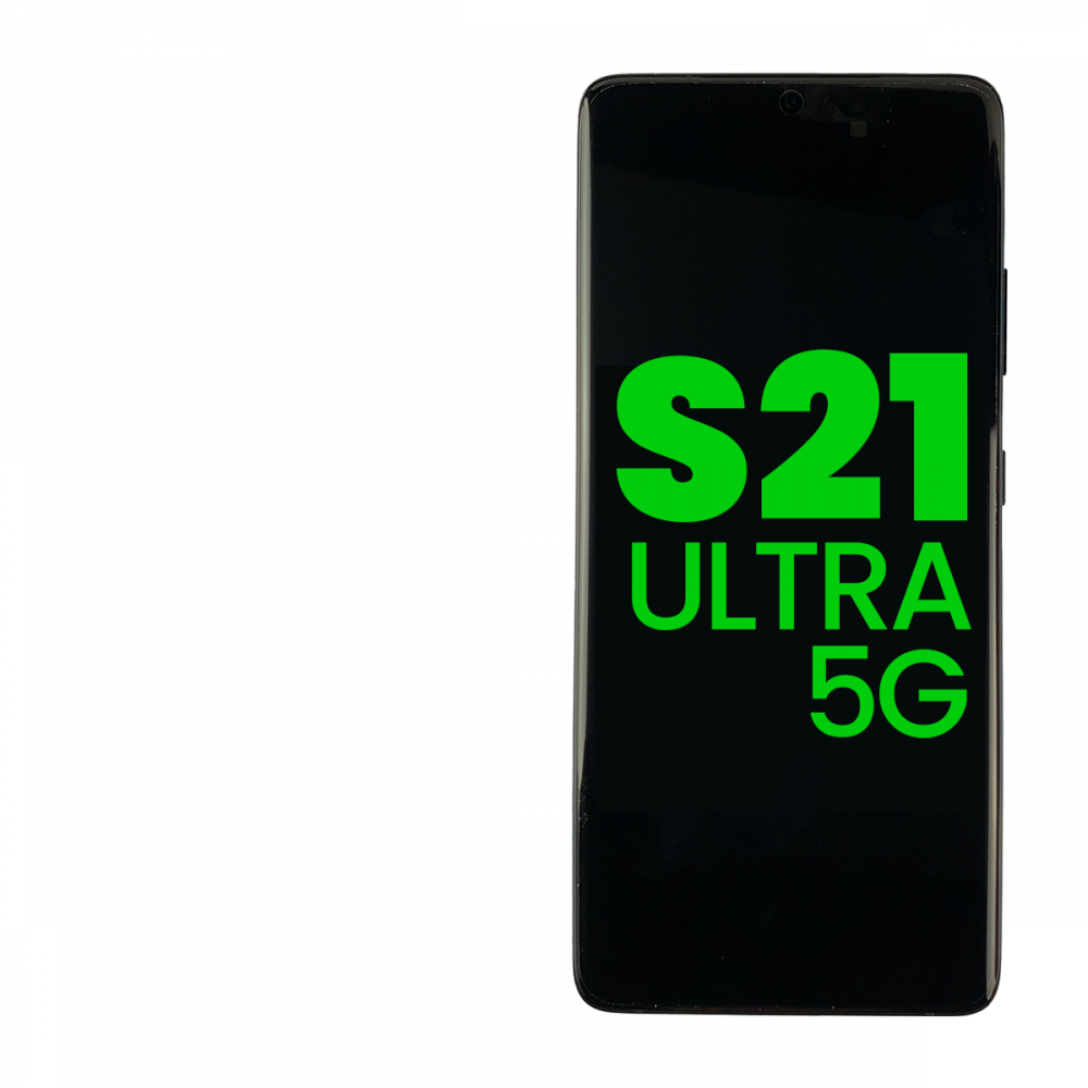 Samsung Galaxy S21 Ultra 5G Screen Assembly with Frame - Phantom Black  (Premium Refurbished)