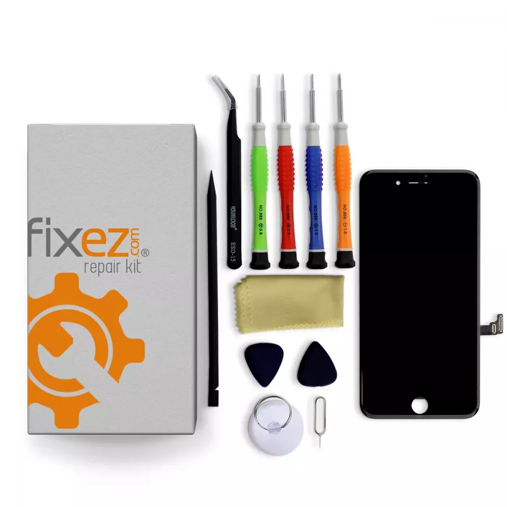 iPhone 8 Plus Black LCD Replacement Repair Kit + Tools + Video Guide