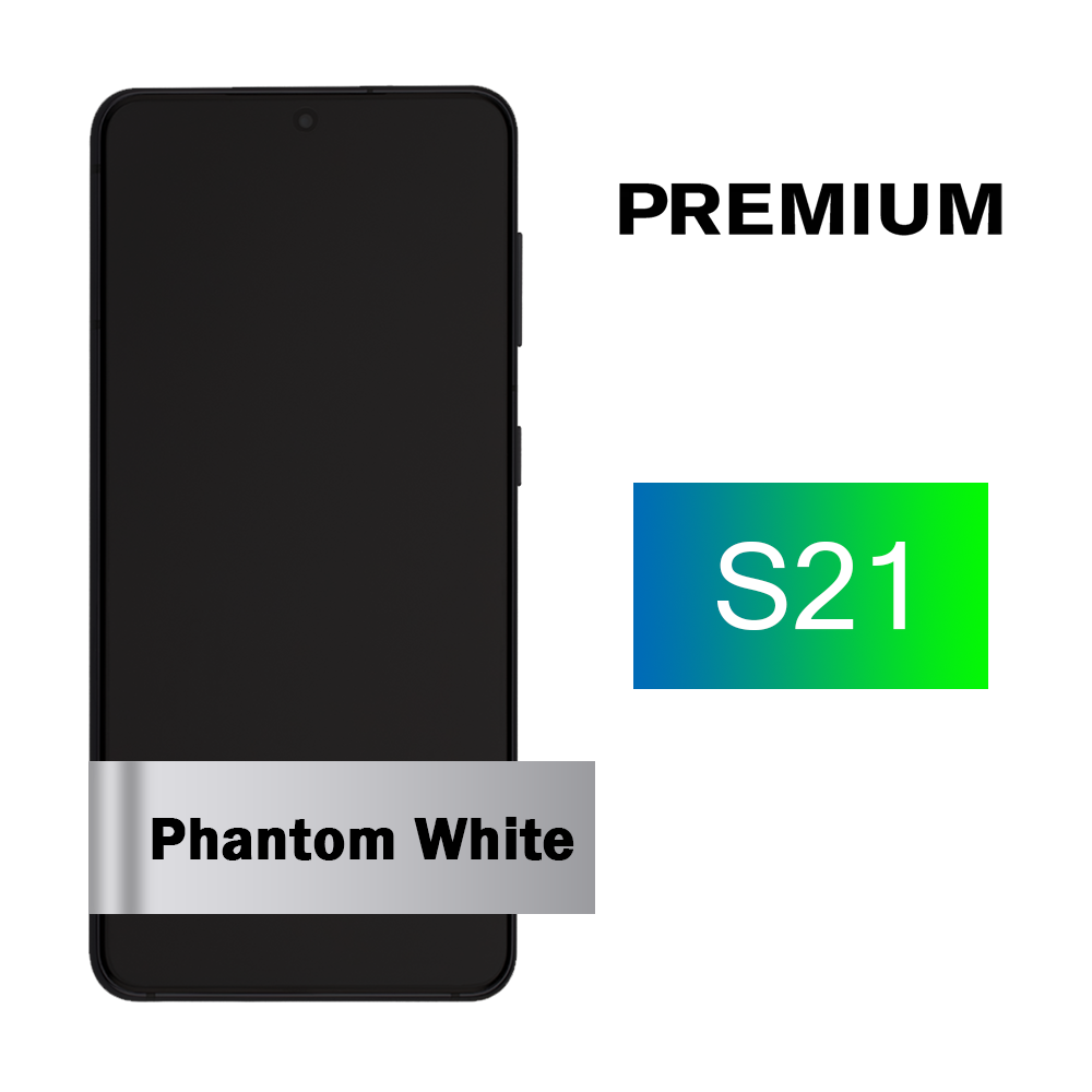 Samsung Galaxy S21 5G Screen Assembly with Frame - Phantom White (Premium)
