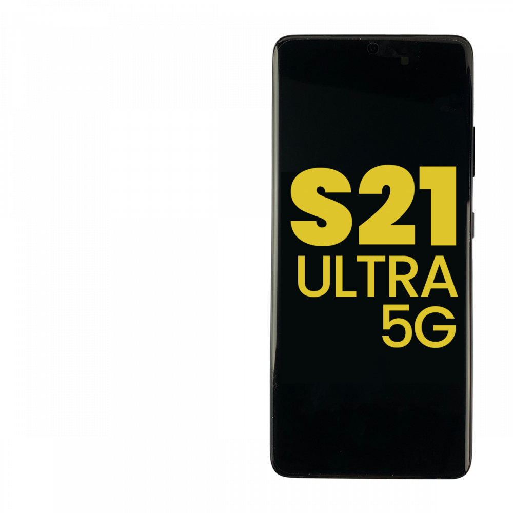 Samsung SM-G998 Galaxy S21 Ultra 5G Display with Frame - Phantom Black - Premium