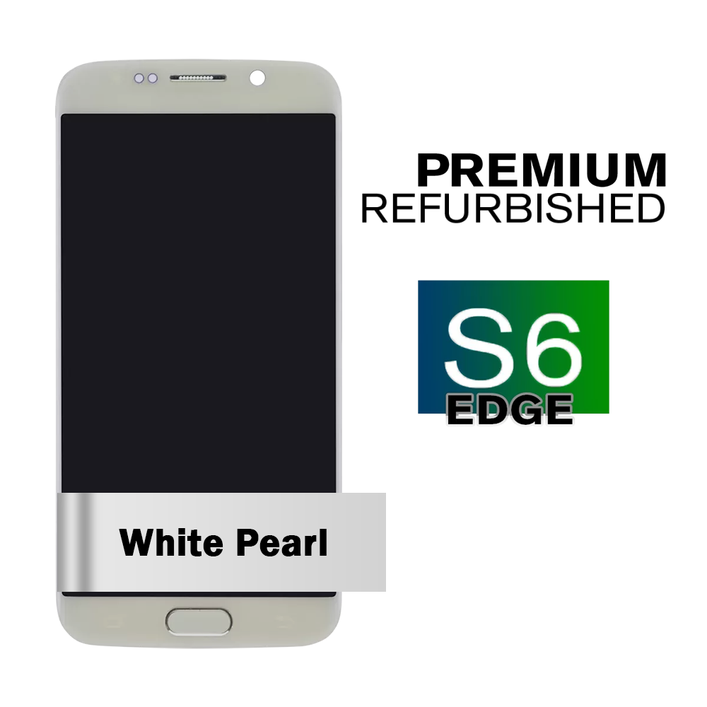 Samsung Galaxy S6 Edge (CDMA) White Pearl Display Assembly with Frame