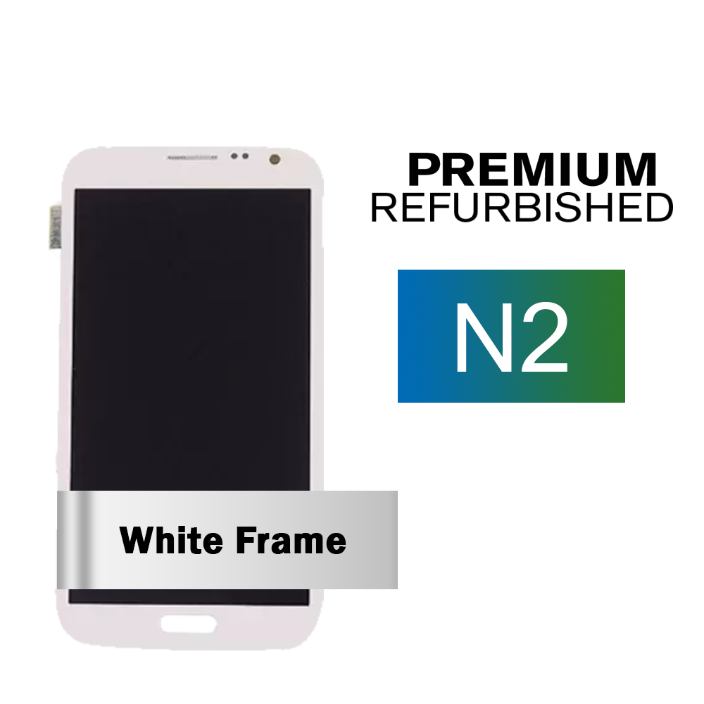 Samsung Galaxy Note II LCD + Touch Screen - White (Front View)