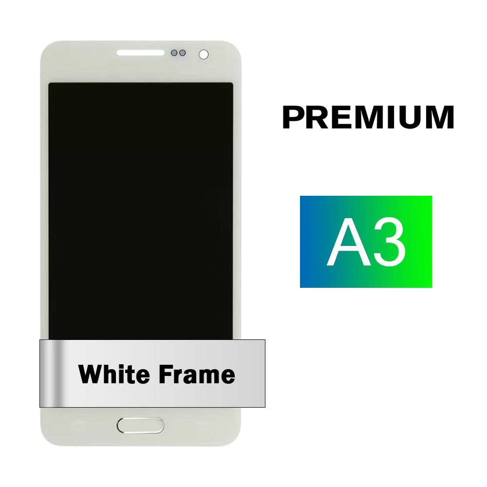 Samsung Galaxy A3 White Display Assembly (LCD and Touch Screen)